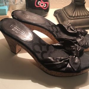 Coach cork heels